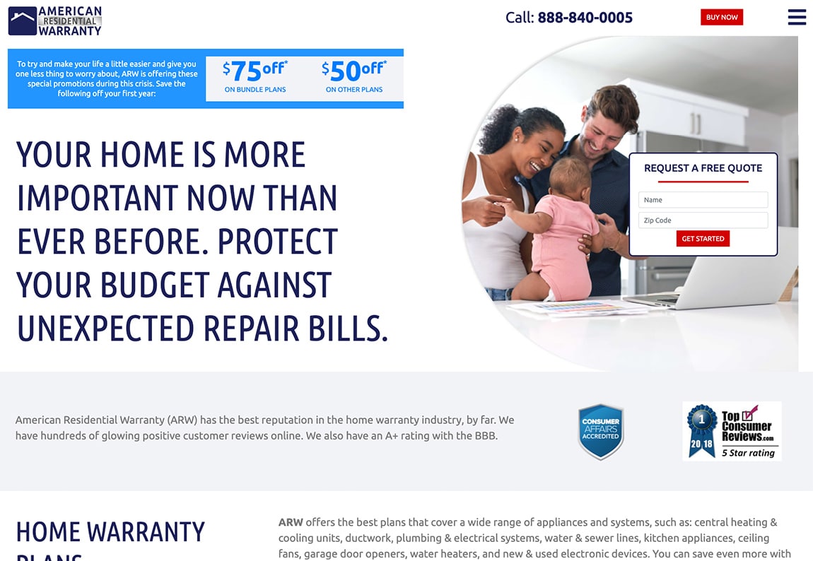 american residential warranty snapshot