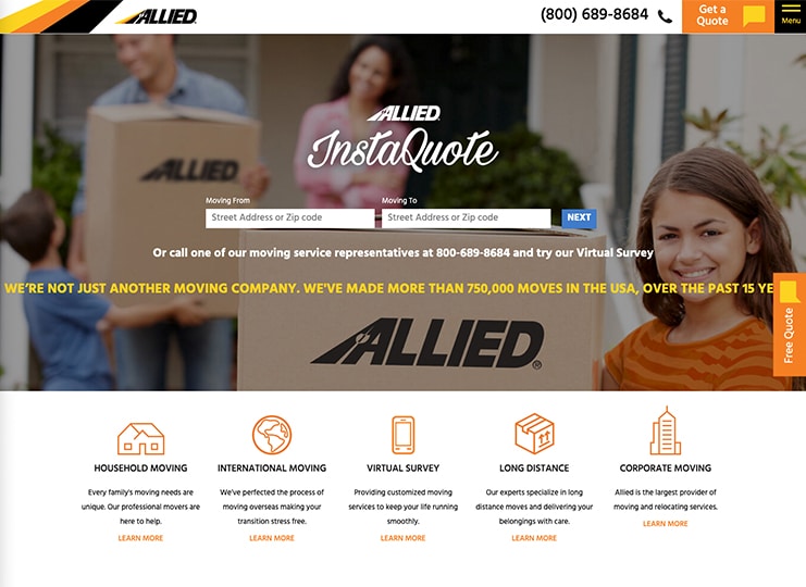 Web Snapshot – Allied.com – March, 15 2021